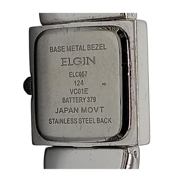 Elgin Ladies Heirloom Quartz Watch Silver Mesh Band Crystal 18mm Rhinestone Dial - Picture 7 of 16